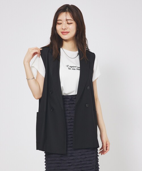 abahouse mavie(アバハウスマヴィ)の「刺繍ロゴTシャツ/半袖(Tシャツ/カットソー・レディース・グレー系その他2/ホワイト系その他2/グレー系その他/ホワイト系その他・フリー)」の8枚目の写真