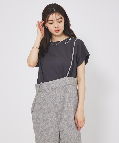 abahouse mavie(アバハウスマヴィ)の「刺繍ロゴTシャツ/半袖(Tシャツ/カットソー・レディース・グレー系その他2/ホワイト系その他2/グレー系その他/ホワイト系その他・フリー)」の21枚目の写真