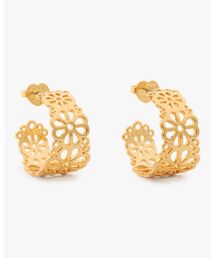 スペード フラワー レース フープ（ピアス（両耳用））｜kate