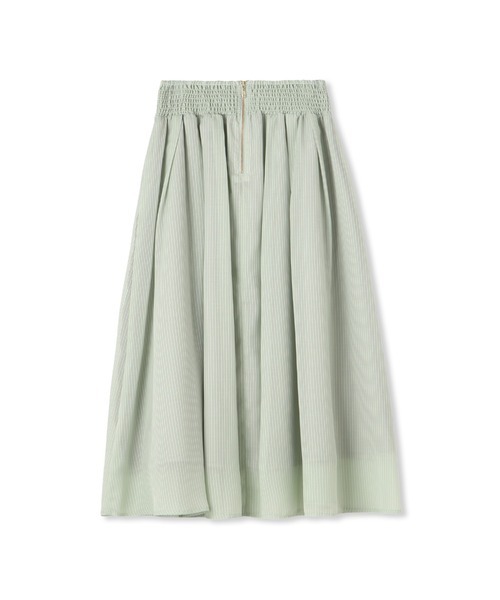 QUEENS COURT（クイーンズコート）の「シアーストライプスカート≪セットアップ対応/手洗い可能≫（スカート・レディース・グリーン/ブルー系その他/ホワイト・M）」の15枚目の写真