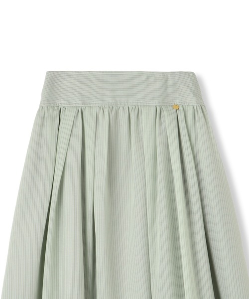 QUEENS COURT（クイーンズコート）の「シアーストライプスカート≪セットアップ対応/手洗い可能≫（スカート・レディース・グリーン/ブルー系その他/ホワイト・M）」の16枚目の写真