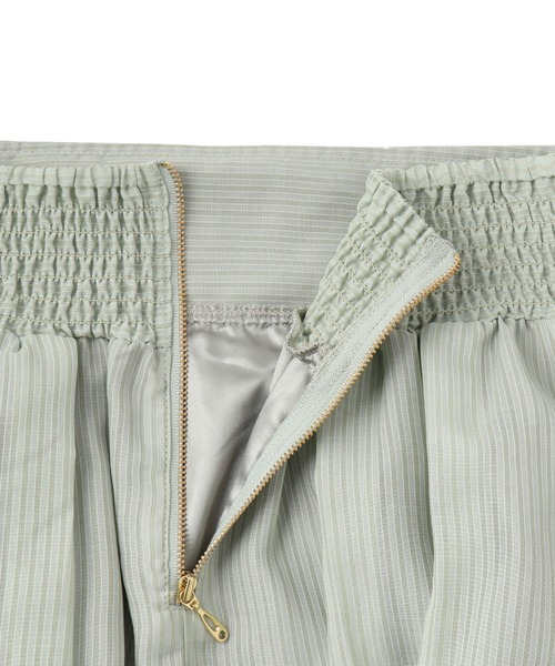 QUEENS COURT（クイーンズコート）の「シアーストライプスカート≪セットアップ対応/手洗い可能≫（スカート・レディース・グリーン/ブルー系その他/ホワイト・M）」の17枚目の写真