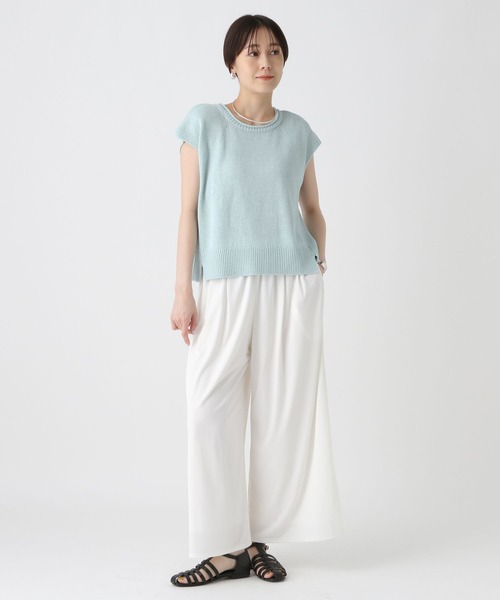 Elura（エルーラ）の「リネンコンフレンチプルオーバー/491471（ニット/セーター・レディース・ブラック/ライトブルー/ホワイト・FREE）」の8枚目の写真