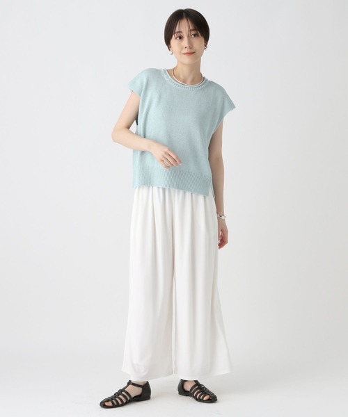 Elura（エルーラ）の「リネンコンフレンチプルオーバー/491471（ニット/セーター・レディース・ブラック/ライトブルー/ホワイト・FREE）」の9枚目の写真