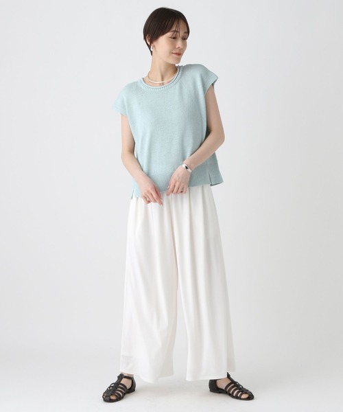 Elura（エルーラ）の「リネンコンフレンチプルオーバー/491471（ニット/セーター・レディース・ブラック/ライトブルー/ホワイト・FREE）」の10枚目の写真