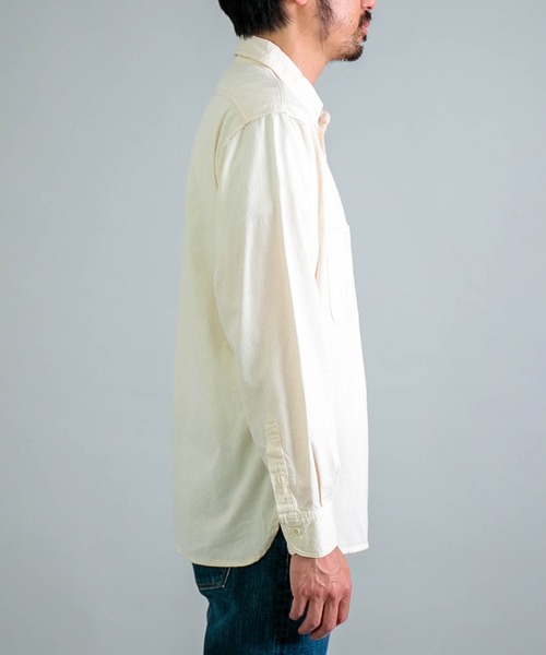 OMNIGOD（オムニゴッド）の「[OMNIGOD mens / オムニゴッド] 生成りシャンブレー ワークシャツⅢ（シャツ/ブラウス・メンズ・アイボリー・2/3/4）」の7枚目の写真