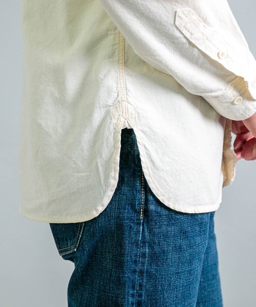 OMNIGOD（オムニゴッド）の「[OMNIGOD mens / オムニゴッド] 生成りシャンブレー ワークシャツⅢ（シャツ/ブラウス・メンズ・アイボリー・2/3/4）」の12枚目の写真