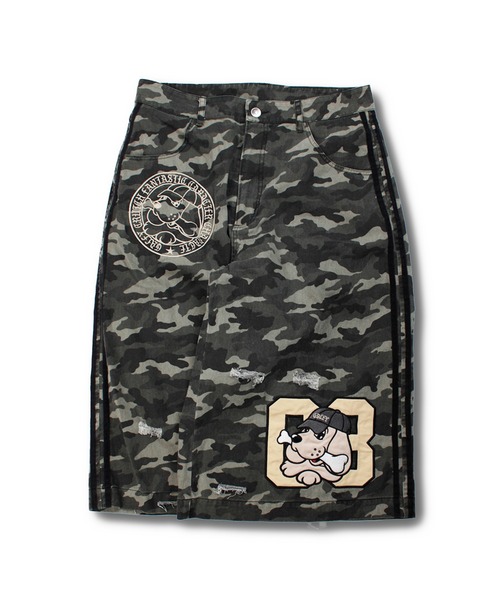 GALFY(ガルフィー)の「GALFY-カモフラかも?ボロボロデカパンショーツ(その他パンツ・メンズ・カーキ/ブラック・XL/L)」の4枚目の写真