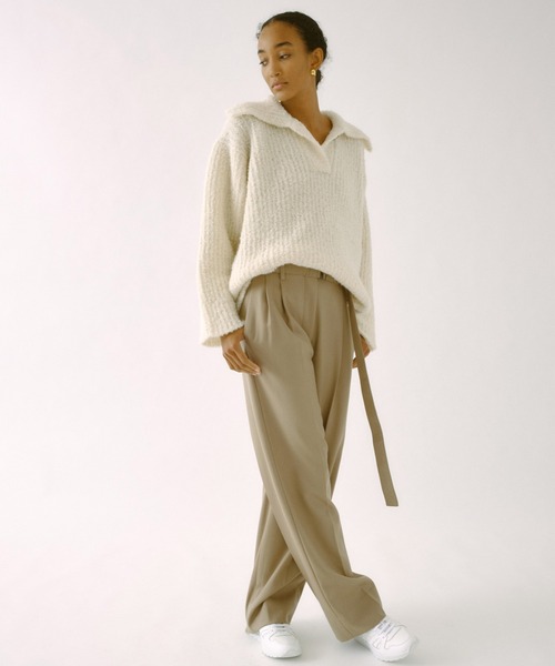 SAYAKADAVIS（サヤカディヴィス）の「SAYAKA DAVIS/サヤカ デイヴィス Knit Polo ニットポロシャツ（ニット/セーター・レディース・ブラウン/クリーム・S）」の15枚目の写真