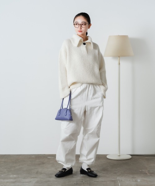 SAYAKADAVIS（サヤカディヴィス）の「SAYAKA DAVIS/サヤカ デイヴィス Knit Polo ニットポロシャツ（ニット/セーター・レディース・ブラウン/クリーム・S）」の9枚目の写真