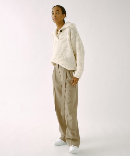 SAYAKADAVIS（サヤカディヴィス）の「SAYAKA DAVIS/サヤカ デイヴィス Knit Polo ニットポロシャツ（ニット/セーター・レディース・ブラウン/クリーム・S）」の16枚目の写真