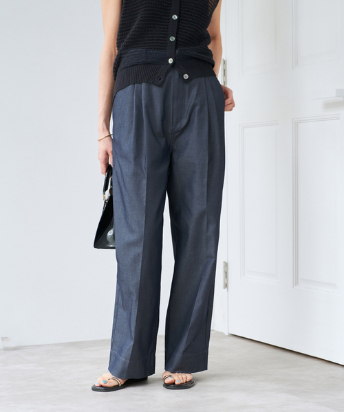 IENA(イエナ)の「《WEB限定/追加》デニムスラックス(デニムパンツ・レディース・ブルー・34/36/38/40)」の1枚目の写真