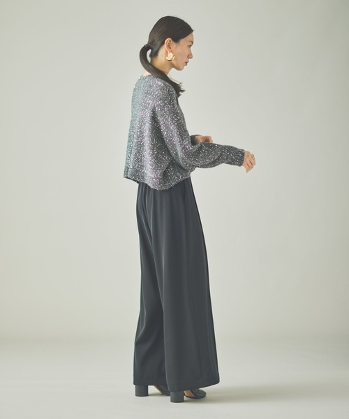 Curensology（カレンソロジー）の「Curensology(カレンソロジー)/スパングルニットプルオーバー（ニット/セーター・レディース・グレー/ライトピンク/ネイビー/モカ/ダークブラウン・FREE）」の15枚目の写真