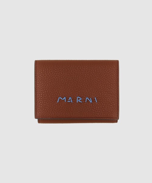 MARNI（マルニ）の「MENDING CALF LEATHER / 3つ折り財布（財布・メンズ・ブラック/マスタード/ボルドー/ブラウン/ダークグリーン・ONE SIZE）」の5枚目の写真