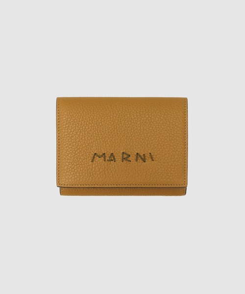 MARNI（マルニ）の「MENDING CALF LEATHER / 3つ折り財布（財布・メンズ・ブラック/マスタード/ボルドー/ブラウン/ダークグリーン・ONE SIZE）」の4枚目の写真