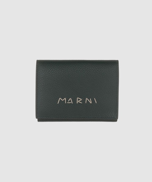 MARNI（マルニ）の「MENDING CALF LEATHER / 3つ折り財布（財布・メンズ・ブラック/マスタード/ボルドー/ブラウン/ダークグリーン・ONE SIZE）」の3枚目の写真