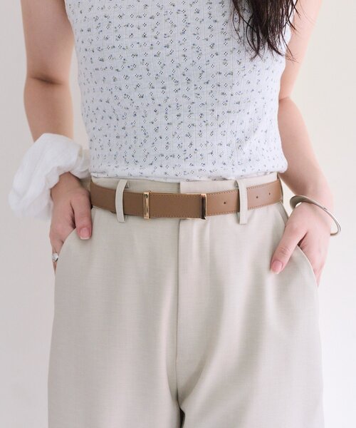 mystic(ミスティック)の「カバーベルト(ベルト・レディース・ベージュ/ブラック・ONE SIZE)」の2枚目の写真