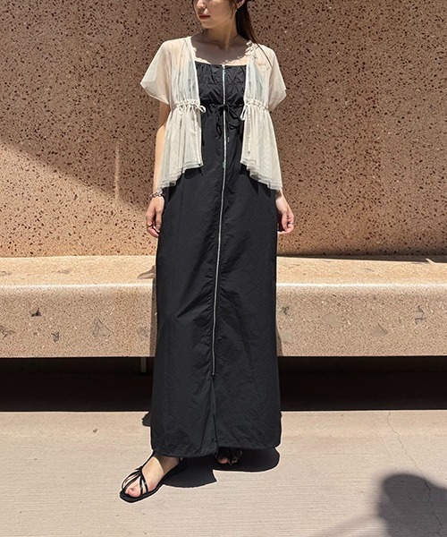 WILLFULLY（ウィルフリー）の「frill sleeve peplum tulle tops（シャツ/ブラウス・レディース・タン/ブラック・FREE）」の20枚目の写真