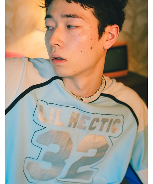 Little sunny bite(リトルサニーバイト)の「/little sunny bite/numbering long tee(Tシャツ/カットソー・レディース・ピンク/ブラック/ホワイト・MEDIUM/SMALL)」の2枚目の写真