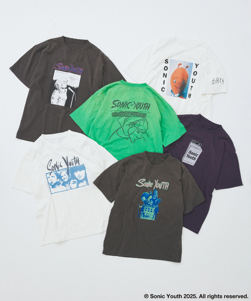 JOURNAL STANDARD（ジャーナルスタンダード）の「SONIC YOUTH / ソニック・ユース 別注 プリント Tシャツ（Tシャツ/カットソー・メンズ・ブラック系その他/ブラック/アーミー/ホワイト/ホワイト系その他/ブラウン/パープル・SMALL/MEDIUM/LARGE）」の8枚目の写真