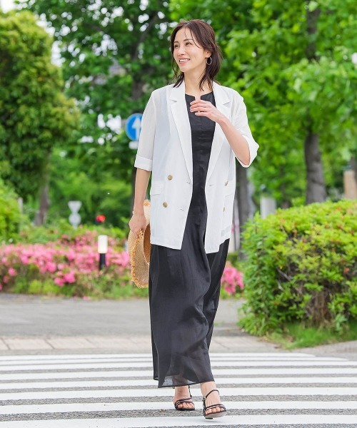 LAUTREAMONT（ロートレアモン）の「【WEB限定】ラミーノースリーブワンピース≪洗濯機で洗える≫（ワンピース・レディース・ピンク/ブラック/カーキ/ブルー・7号/9号）」の9枚目の写真