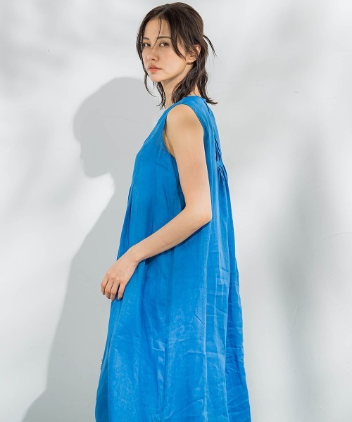 LAUTREAMONT（ロートレアモン）の「【WEB限定】ラミーノースリーブワンピース≪洗濯機で洗える≫（ワンピース・レディース・ピンク/ブラック/カーキ/ブルー・7号/9号）」の22枚目の写真