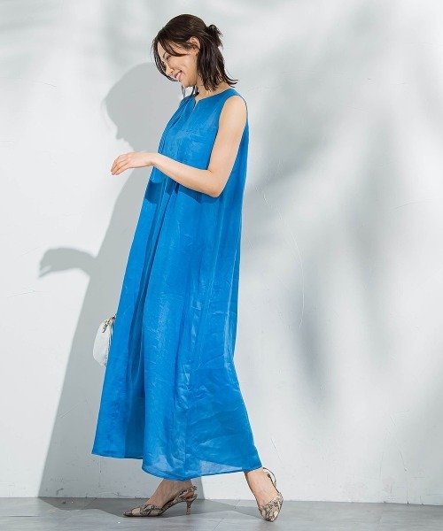 LAUTREAMONT（ロートレアモン）の「【WEB限定】ラミーノースリーブワンピース≪洗濯機で洗える≫（ワンピース・レディース・ピンク/ブラック/カーキ/ブルー・7号/9号）」の18枚目の写真