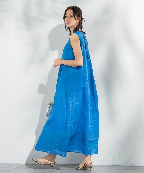 LAUTREAMONT（ロートレアモン）の「【WEB限定】ラミーノースリーブワンピース≪洗濯機で洗える≫（ワンピース・レディース・ピンク/ブラック/カーキ/ブルー・7号/9号）」の17枚目の写真