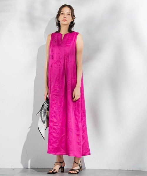 LAUTREAMONT（ロートレアモン）の「【WEB限定】ラミーノースリーブワンピース≪洗濯機で洗える≫（ワンピース・レディース・ピンク/ブラック/カーキ/ブルー・7号/9号）」の15枚目の写真