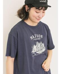 Samansa Mos2（サマンサ モスモス）の「建物プリントTシャツ（Tシャツ/カットソー）」