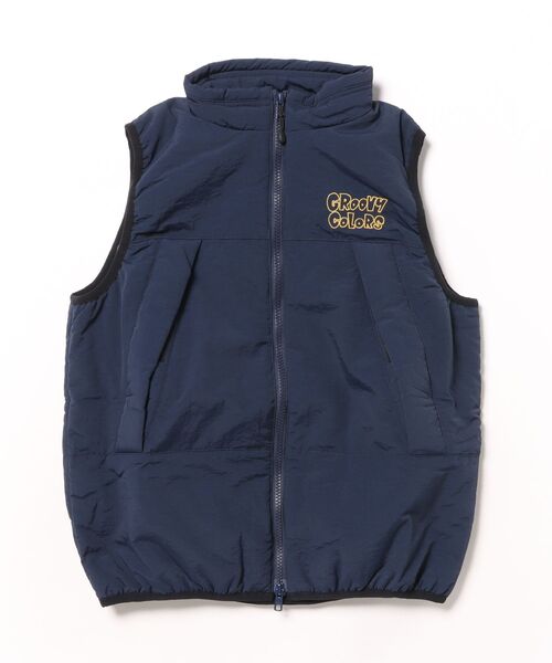 GROOVY COLORS（グルービーカラーズ）の「Nylon Taffeta Vest（ダウンベスト・キッズ・ネイビー・135/145）」の5枚目の写真