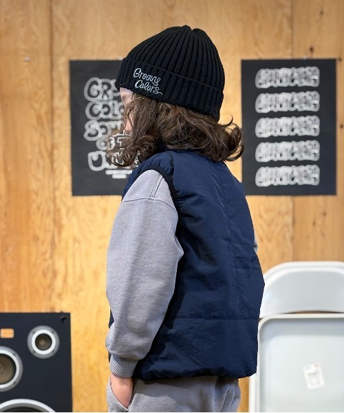 GROOVY COLORS（グルービーカラーズ）の「Nylon Taffeta Vest（ダウンベスト・キッズ・ネイビー・135/145）」の4枚目の写真