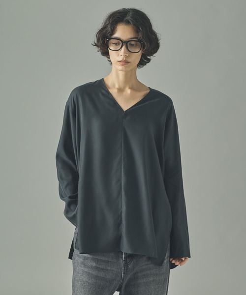 カレンソロジーブ 長袖 シャツ・ブラウス Curensology（カレンソロジー） ブラウス シャツ /ウールライク