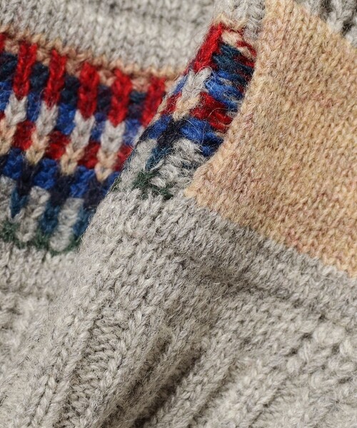 BEAMS PLUS（ビームスプラス）の「5G ジャカード ネイティブ ストライプ クルーネック ニット（ニット/セーター・メンズ・ブラウン/グレー/ネイビー・L/M/S/XL）」の10枚目の写真