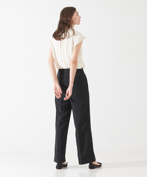 DESIGNWORKS(デザインワークス)の「レーヨン/アセテートワイドパンツ(その他パンツ・レディース・ピンク/ブラック・36/34/38)」の7枚目の写真