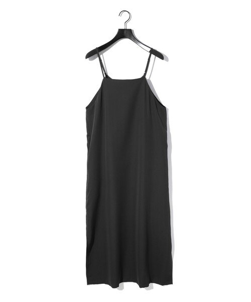 MIDIUMISOLID(ミディウミソリッド)の「MIDIUMISOLID for Ladies 2WAYキャミソールワンピース(ワンピース・レディース・ブラック/チャコールグレー・FREE)」の2枚目の写真