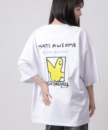 【90】【MarkGonzales/マークゴンザレス】バックプリント アートグラフィック アソート Tシャツ ワンポイント オーバーサイズ