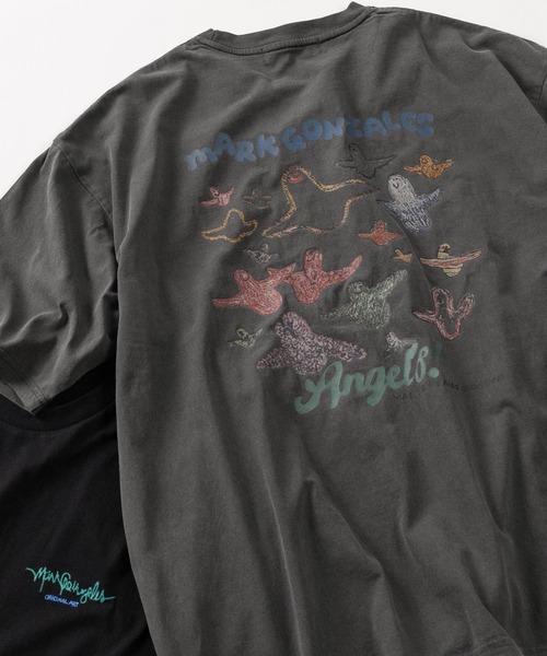 Mark Gonzales(マーク・ゴンザレス)の「【90】【MarkGonzales/マークゴンザレス】バックプリント アートグラフィック アソート Tシャツ ワンポイント オーバーサイズ(Tシャツ/カットソー・メンズ・グレー系1/ブラック系1/ブラック系3/ホワイト系4/ホワイト系1/ホワイト系2/グレー系2/グレー系3/グレー系4/ブラック系2/ホワイト系3/ブラック系4・M/L)」の11枚目の写真
