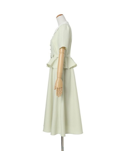 an another angelus（アンアナザーアンジェラス）の「クレリックペプラムワンピース【1枚で快適】　夏服（ワンピース・レディース・ブラック×ホワイト/ライトグリーン・FREE）」の19枚目の写真