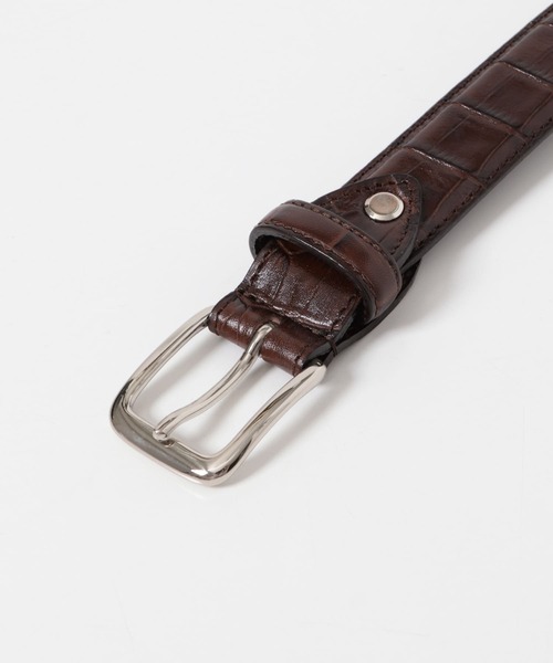 URBAN RESEARCH DOORS(アーバンリサーチドアーズ)の「LIFE STYLE TAILOR エンボスレザーベルト(ベルト・メンズ・ブラウン/ブラック・FREE)」の9枚目の写真