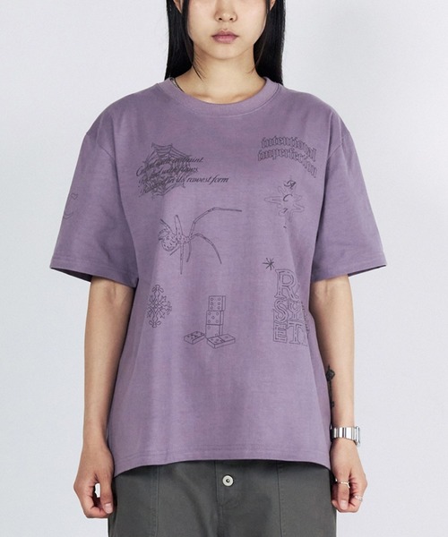 tシャツ 「UNISEX」SLOW ACID／DOODLE Ｔシャツ レディース UNISEX】SLOW ACID／DOODLE Tシャツ（Tシャツ/カットソー