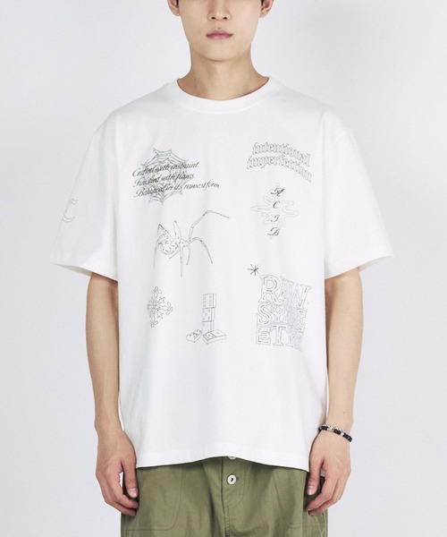 tシャツ 「UNISEX」SLOW ACID／DOODLE Ｔシャツ レディース UNISEX】SLOW ACID／DOODLE Tシャツ（Tシャツ/カットソー