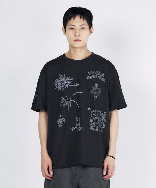 SLOWACID（スローアシッド）の「【UNISEX】SLOW ACID／DOODLE Ｔシャツ（Tシャツ/カットソー・レディース・ブラック/ホワイト/パープル・MEDIUM/LARGE）」の12枚目の写真