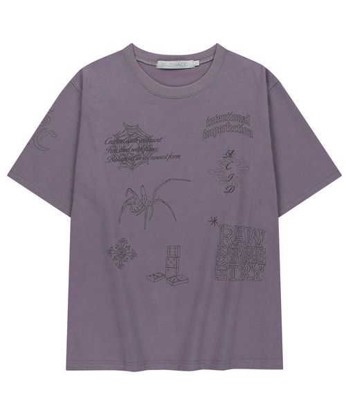 tシャツ 「UNISEX」SLOW ACID／DOODLE Ｔシャツ レディース UNISEX】SLOW ACID／DOODLE Tシャツ（Tシャツ/カットソー