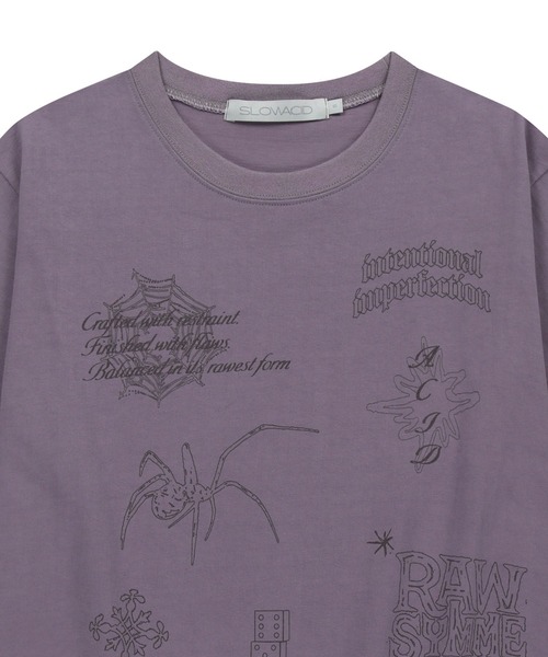 tシャツ 「UNISEX」SLOW ACID／DOODLE Ｔシャツ レディース UNISEX】SLOW ACID／DOODLE Tシャツ（Tシャツ/カットソー