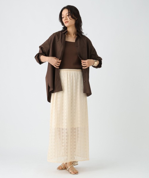 Elura（エルーラ）の「ハリ感レギュラーシャツ / 588158（シャツ/ブラウス・レディース・ブラウン/ホワイト/ライトピンク/ライトブルー/ブラック・LARGE/MEDIUM）」の15枚目の写真