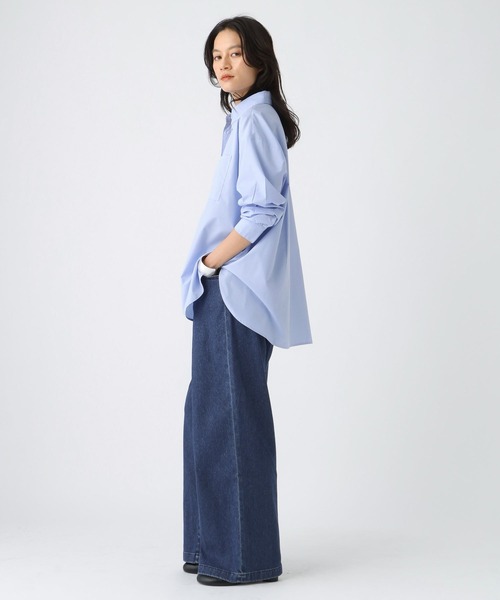 Elura（エルーラ）の「ハリ感レギュラーシャツ / 588158（シャツ/ブラウス・レディース・ブラウン/ホワイト/ライトピンク/ライトブルー/ブラック・LARGE/MEDIUM）」の19枚目の写真