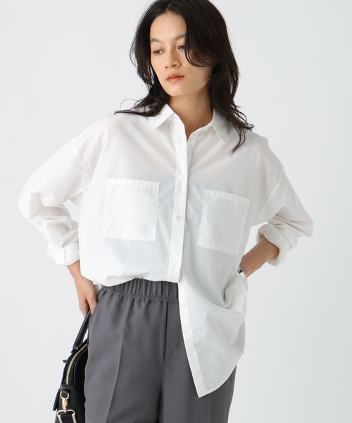 Elura（エルーラ）の「ハリ感レギュラーシャツ / 588158（シャツ/ブラウス・レディース・ブラウン/ホワイト/ライトピンク/ライトブルー/ブラック・LARGE/MEDIUM）」の6枚目の写真