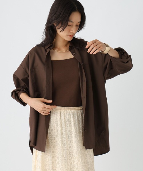 Elura（エルーラ）の「ハリ感レギュラーシャツ / 588158（シャツ/ブラウス・レディース・ブラウン/ホワイト/ライトピンク/ライトブルー/ブラック・LARGE/MEDIUM）」の14枚目の写真