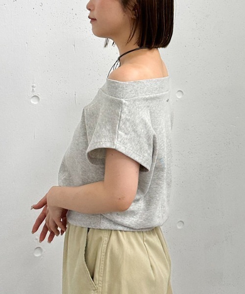 archives（アルシーヴ）の「フレンチオフショルスウェット（スウェット・レディース・グレー/オフホワイト/ネイビー・MEDIUM）」の7枚目の写真